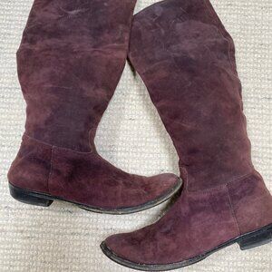 Fendi Purple Suede Boots Size 8
